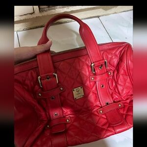 MCM red Doctors bag meduim size